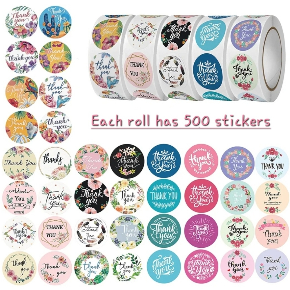500 Thank You Stickers